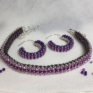 JEWELRY FROM THE HEART Lilac & Silver Set